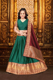 New Designed South Indian Lehenga Choli For women And Girls kum kum.