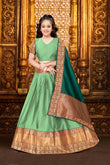 New Designed South Indian Lehenga Choli For women And Girls kum kum.