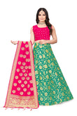 FLAWSOME STYLUS Girl's Treditional Wear Soft Silk Bridal Lehanga Choli With Dupatta Set.